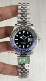 Rolex Batgirl Gmt Master II 126710BLNR Jubilee 40mm 3285 AR Factory V3 Super Klon Eta Swiss
