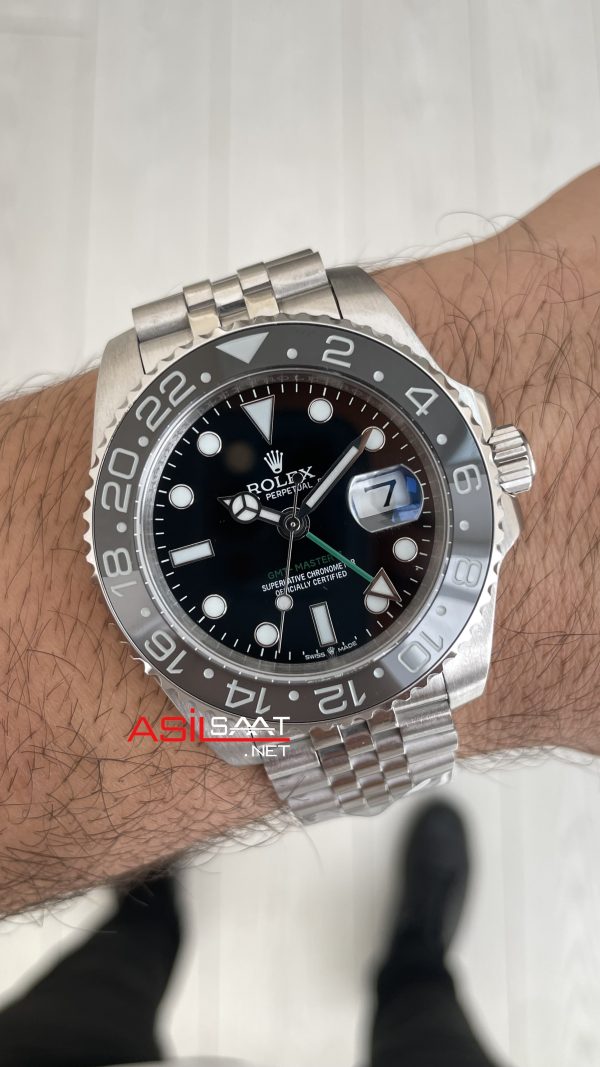 Rolex Bruce Wayne Gmt Master II 126710GRNR Jubilee 40mm Replika Saat