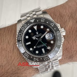 Rolex Bruce Wayne Gmt Master II 126710GRNR Jubilee 40mm Replika Saat