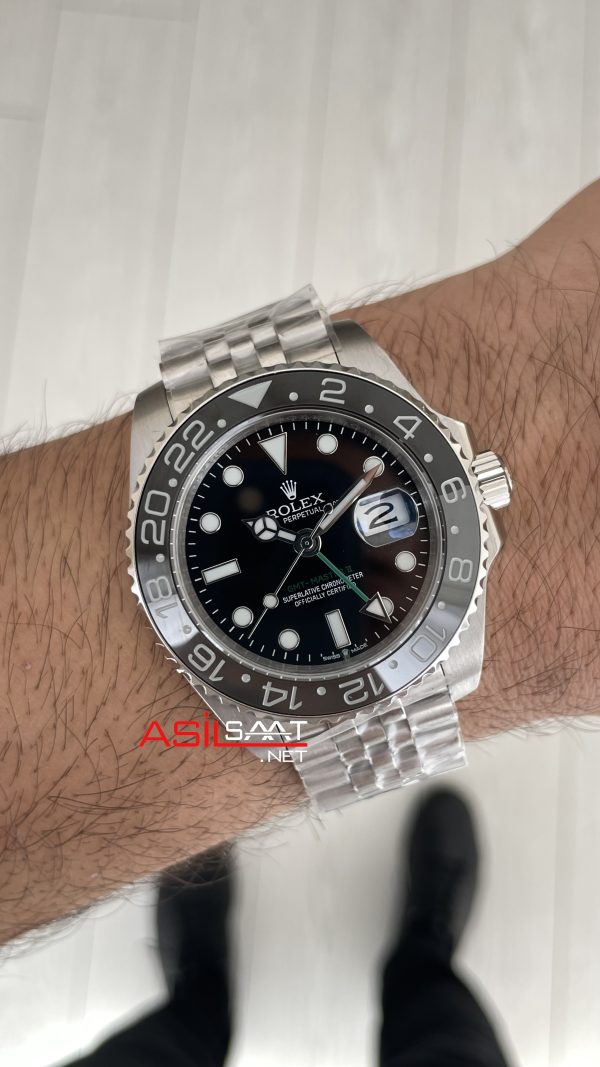 Rolex Bruce Wayne Gmt Master II 126710GRNR Jubilee 40mm Replika Saat
