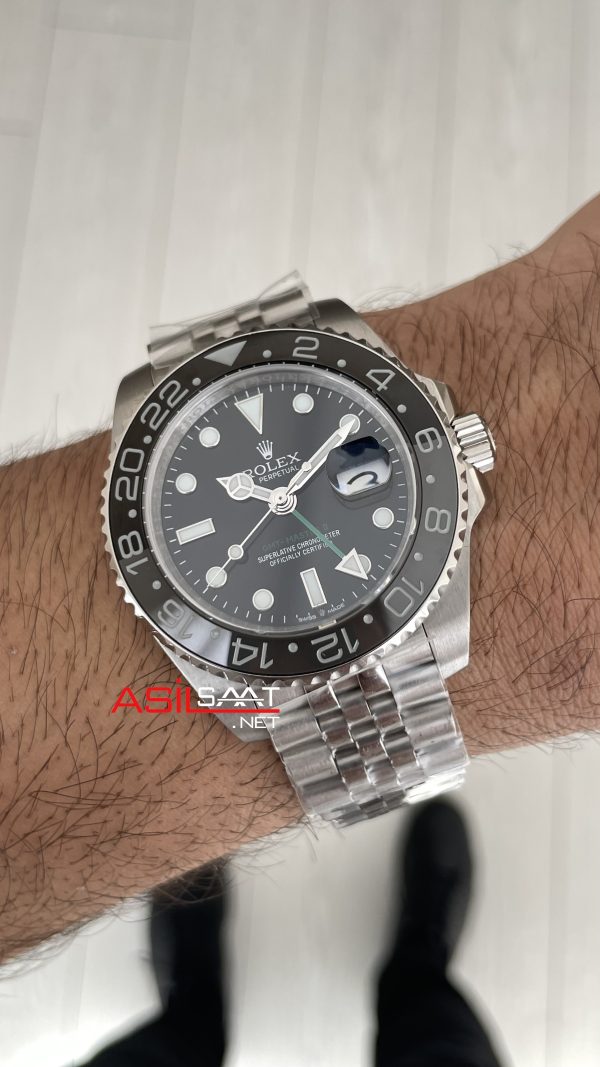 Rolex Bruce Wayne Gmt Master II 126710GRNR Jubilee 40mm Replika Saat