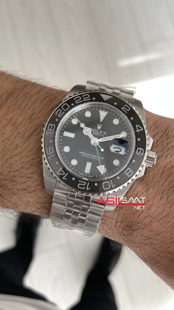 Rolex Bruce Wayne Gmt Master II 126710GRNR Jubilee 40mm Replika Saat