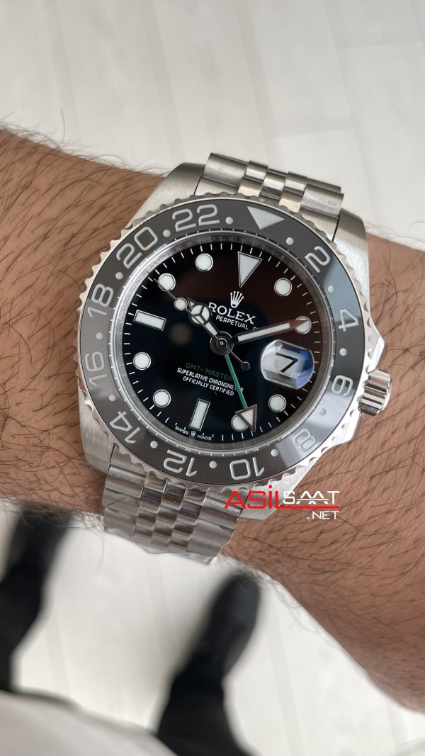 Rolex Bruce Wayne Gmt Master II 126710GRNR Jubilee 40mm Replika Saat