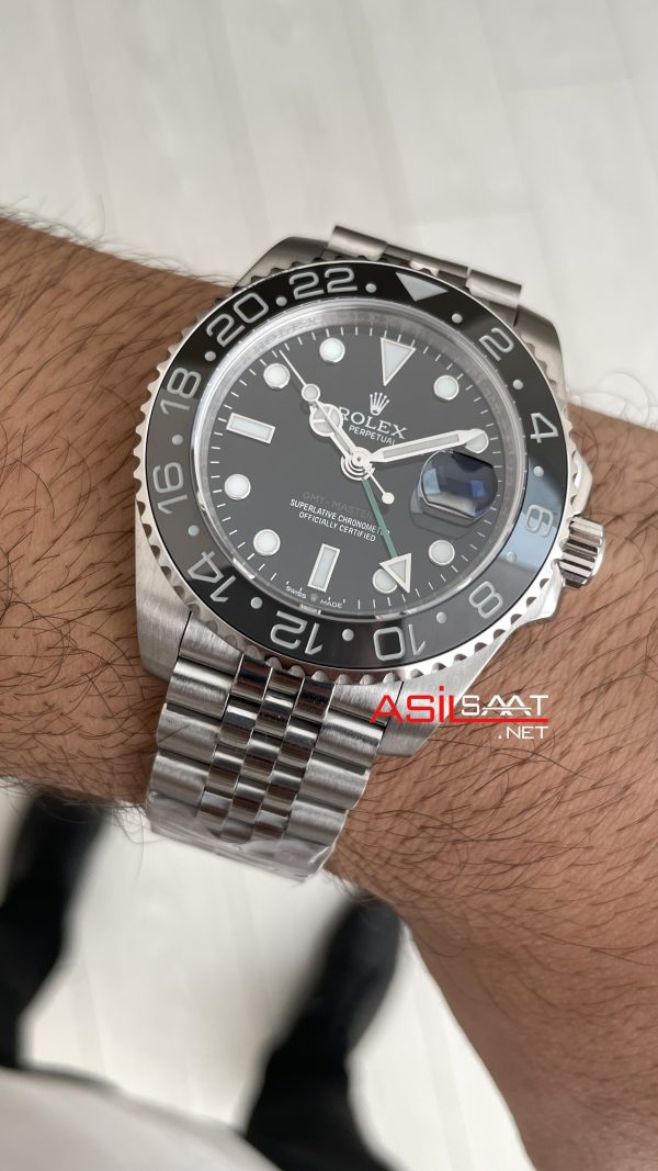 Rolex Bruce Wayne Gmt Master II 126710GRNR Jubilee 40mm Replika Saat