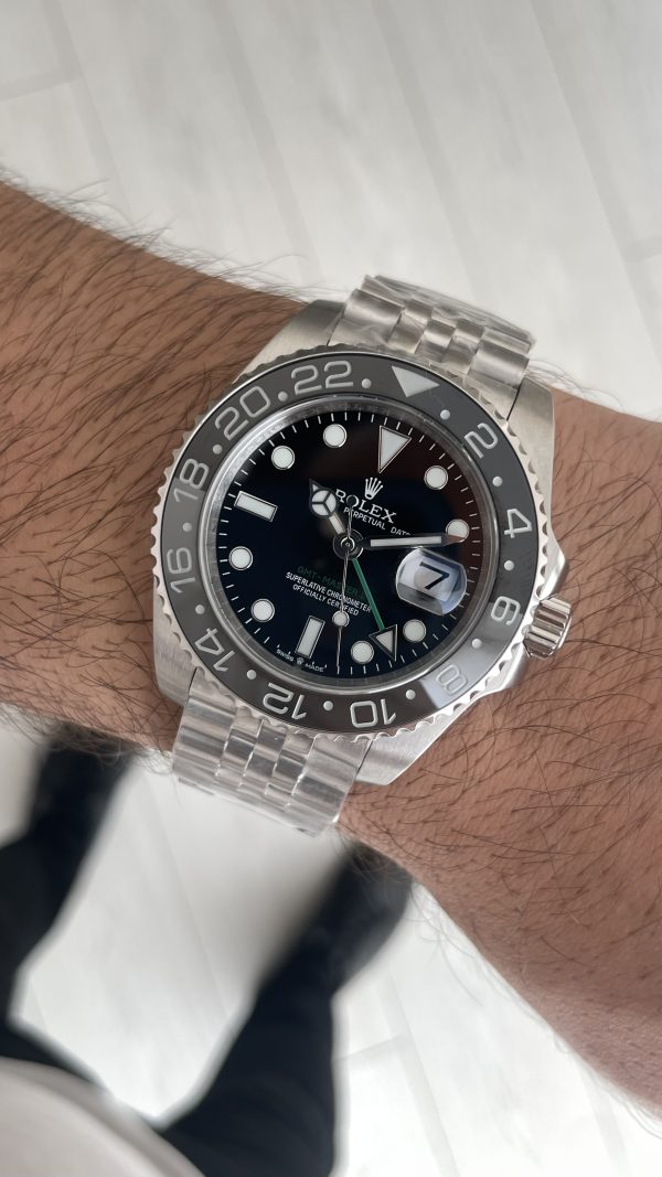Rolex Bruce Wayne Gmt Master II 126710GRNR Jubilee 40mm Replika Saat