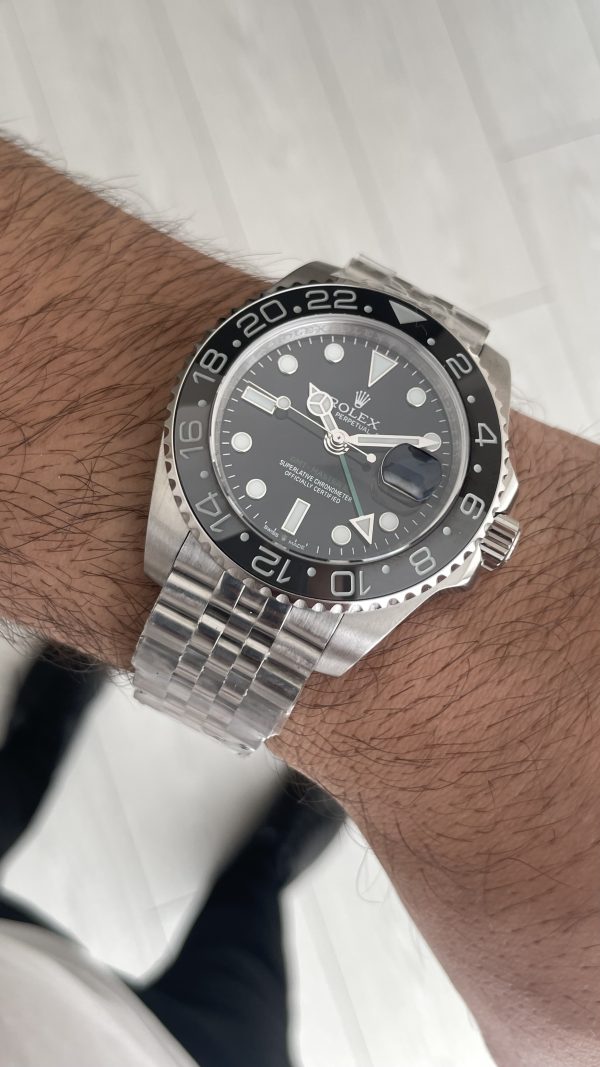 Rolex Bruce Wayne Gmt Master II 126710GRNR Jubilee 40mm Replika Saat