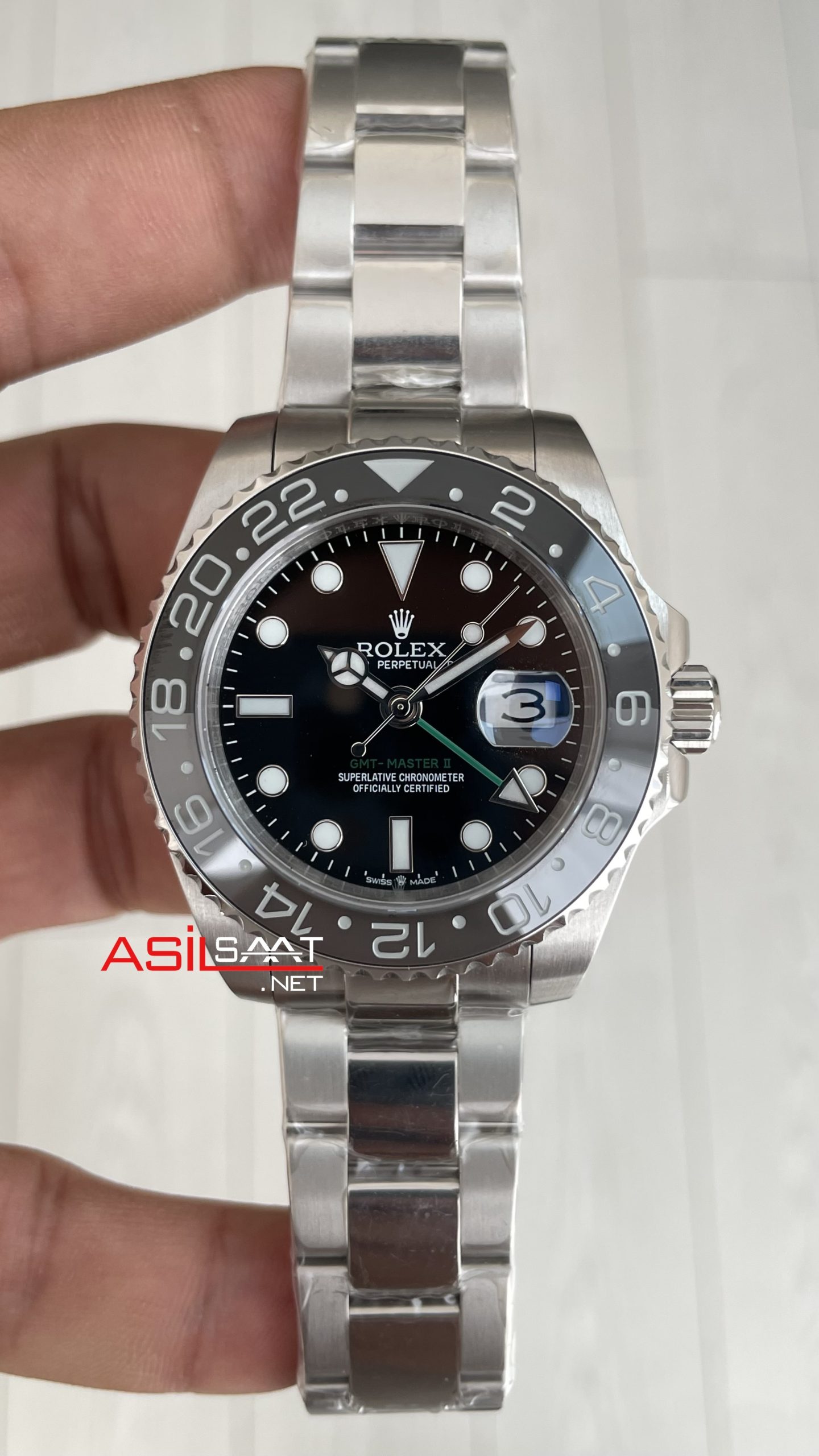 Rolex Bruce Wayne Gmt Master II 126710GRNR Oyster 40mm Replika Saat Rolex Bruce Wayne Gmt Master II 126710GRNR Oyster 40mm Replika Saat