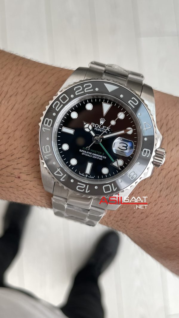 Rolex Bruce Wayne Gmt Master II 126710GRNR Oyster 40mm Replika Saat Rolex Bruce Wayne Gmt Master II 126710GRNR Oyster 40mm Replika Saat