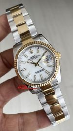 Rolex Datejust Beyaz Kadran 126233 Jubilee Two Tone Gold 36mm Replika Saat