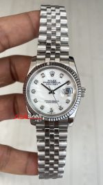 Rolex Datejust Beyaz Taşlı Kadran 126234 Mother of Pearl Jubilee 36mm Replika Saat