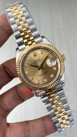Rolex Datejust Champagne Diamond Dial 126333 Jubilee Two Tone Gold 41mm ETA Swiss