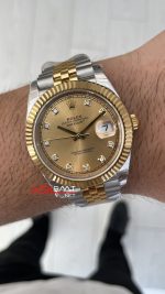 Rolex Datejust Champagne Diamond Dial 126333 Jubilee Two Tone Gold 41mm ETA Swiss