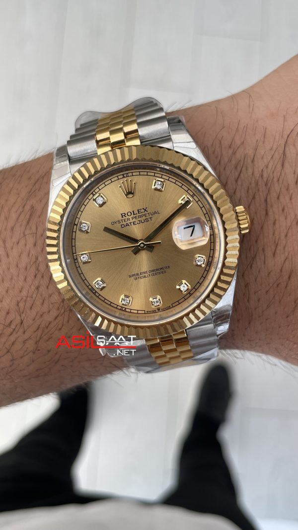 Rolex Datejust Champagne Diamond Dial 126333 Jubilee Two Tone Gold 41mm ETA Swiss