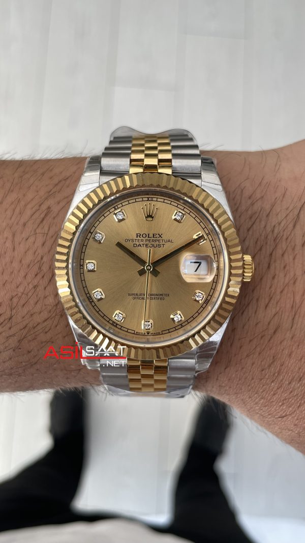Rolex Datejust Champagne Diamond Dial 126333 Jubilee Two Tone Gold 41mm ETA Swiss