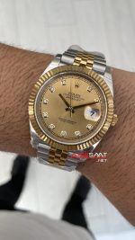 Rolex Datejust Champagne Diamond Dial 126333 Jubilee Two Tone Gold 41mm ETA Swiss