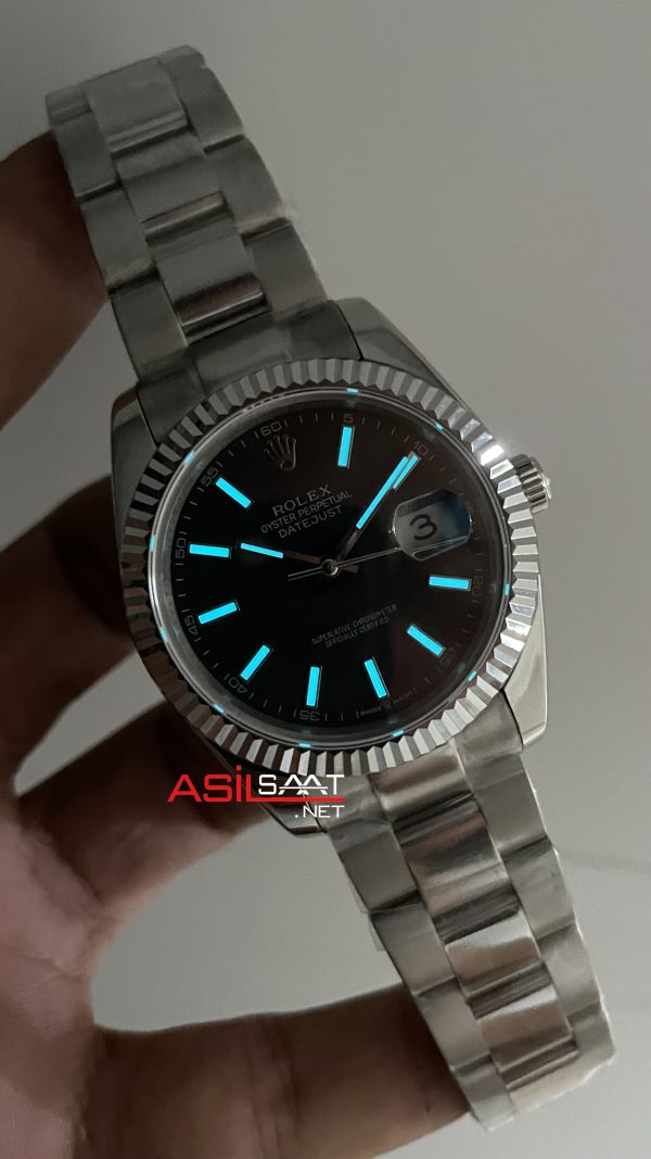 Rolex Datejust Gri Kadran 126334 Oyster Rhodium Grey 41mm Replika Saat