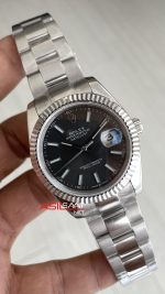 Rolex Datejust Gri Kadran 126334 Oyster Rhodium Grey 41mm Replika Saat