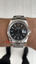 Rolex Datejust Gri Kadran 126334 Oyster Rhodium Grey 41mm Replika Saat