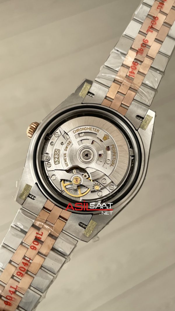 Rolex Datejust Jubilee 126331 Rosegold Two Tone Siyah Kadran 41mm 3235 Super Clone Swiss ETA Clean Factory