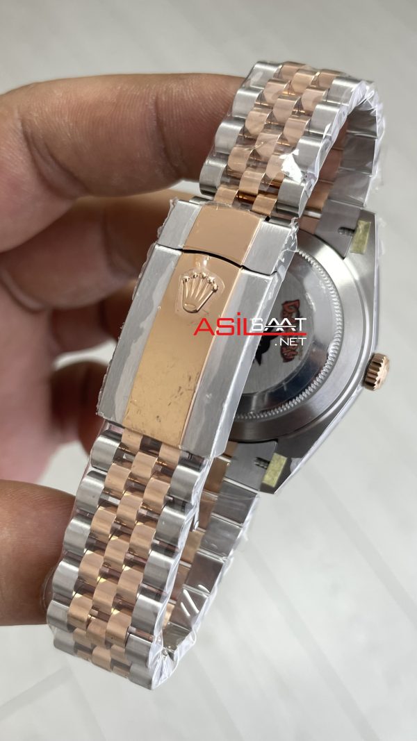 Rolex Datejust Jubilee 126331 Rosegold Two Tone Siyah Kadran 41mm 3235 Super Clone Swiss ETA Clean Factory