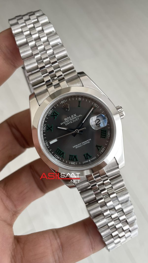 Rolex Datejust Wimbledon 126300 Smooth Bezel Jubilee 41mm Replika Saat Rolex Datejust Wimbledon 126300 Smooth Bezel Jubilee 41mm Replika Saat
