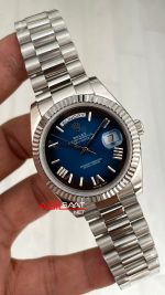 Rolex Day Date Mavi Kadran 228239 Blue Ombre Roman Dial 40mm Replika Saat