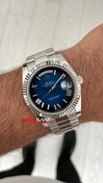 Rolex Day Date Mavi Kadran 228239 Blue Ombre Roman Dial 40mm Replika Saat