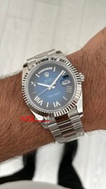 Rolex Day Date Mavi Kadran 228239 Blue Ombre Roman Dial 40mm Replika Saat