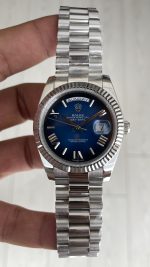 Rolex Day Date Mavi Kadran 228239 Blue Ombre Roman Dial 40mm Replika Saat