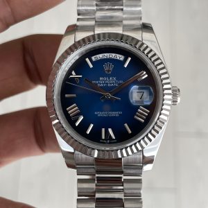 Rolex Day Date Mavi Kadran 228239 Blue Ombre Roman Dial 40mm Replika Saat