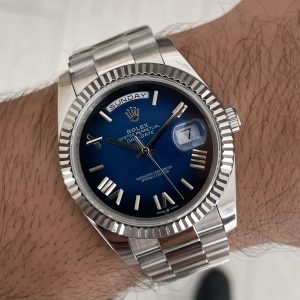 Rolex Day Date Mavi Kadran 228239 Blue Ombre Roman Dial 40mm Replika Saat