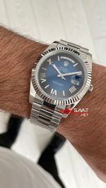 Rolex Day Date Mavi Kadran 228239 Blue Ombre Roman Dial 40mm Replika Saat