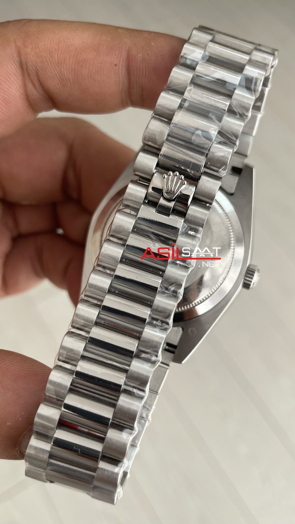 Rolex Day Date Mavi Kadran 228239 Blue Ombre Roman Dial 40mm Silver Replika Saat