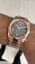 Rolex Day Date Slate Ombre 228235 Rose Arduvaz Kadran 40mm Replika Saat