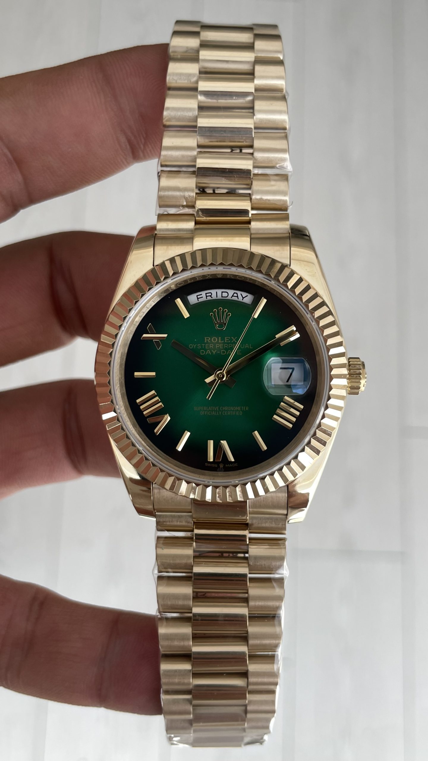 Rolex Day Date Yeşil 228238 Ombre Green Gold 40mm Rolex Day Date Yeşil 228238 Ombre Green Gold 40mm