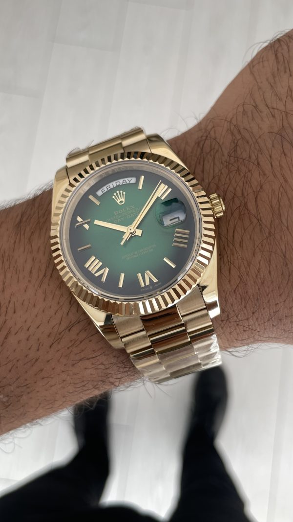 Rolex Day Date Yeşil 228238 Ombre Green Gold 40mm Rolex Day Date Yeşil 228238 Ombre Green Gold 40mm