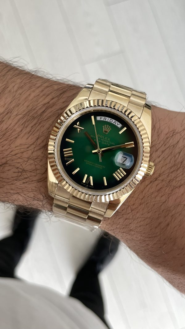 Rolex Day Date Yeşil 228238 Ombre Green Gold 40mm Rolex Day Date Yeşil 228238 Ombre Green Gold 40mm