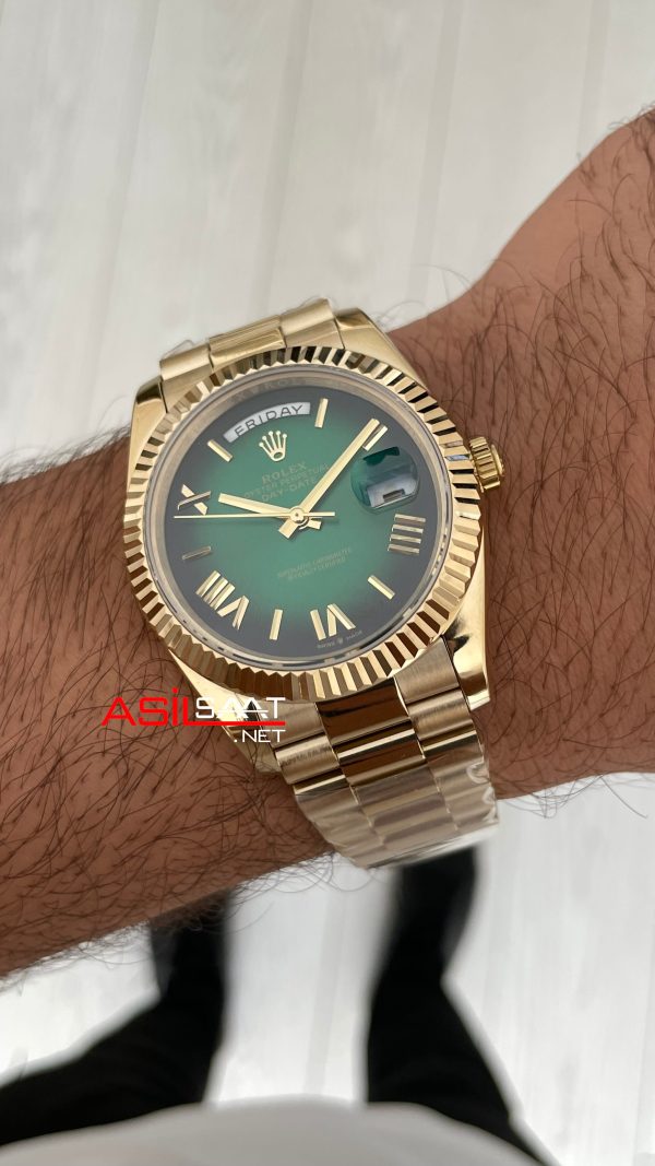 Rolex Day Date Yeşil 228238 Ombre Green Gold 40mm