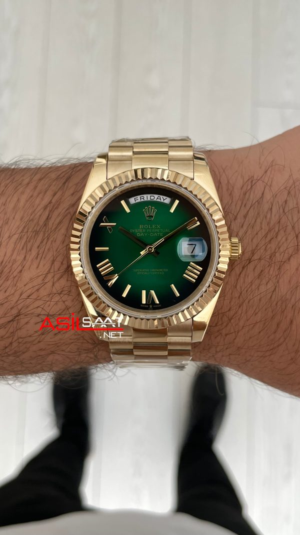 Rolex Day Date Yeşil 228238 Ombre Green Gold 40mm