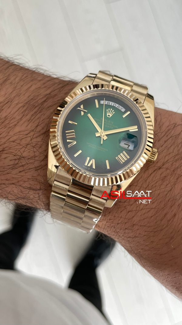 Rolex Day Date Yeşil 228238 Ombre Green Gold 40mm
