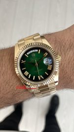 Rolex Day Date Yeşil 228238 Ombre Green Gold 40mm Replika Saat