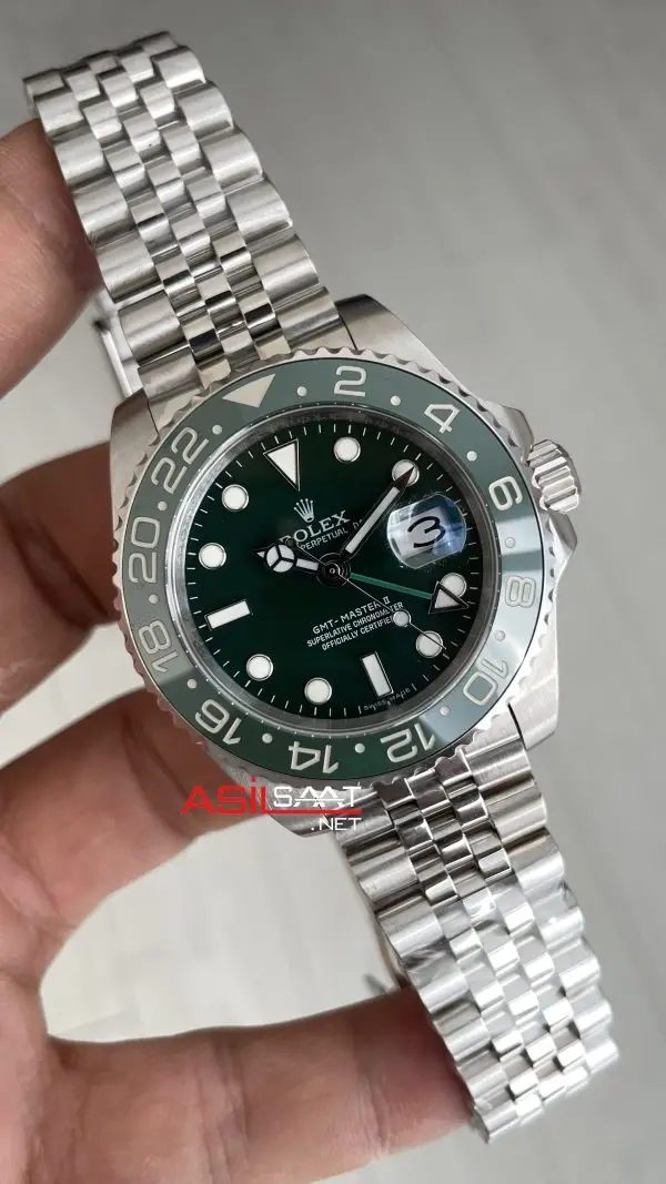 Rolex Hulk Gmt Master II Jubilee Yeşil Kadran 40mm Replika Saat
