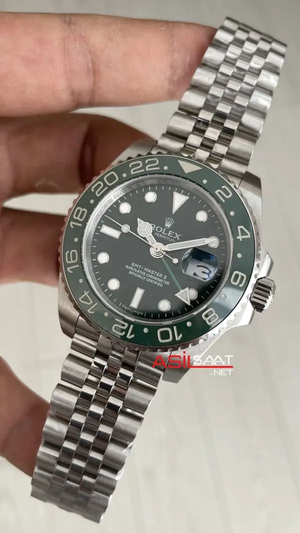 Rolex Hulk Gmt Master II Jubilee Yeşil Kadran 40mm Replika Saat