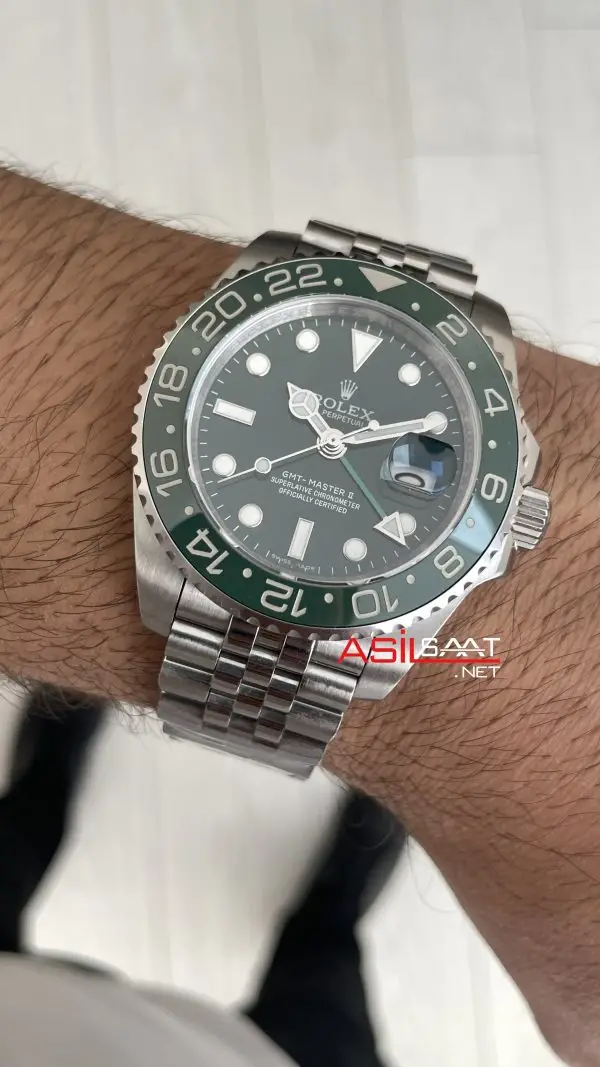 Rolex Hulk Gmt Master II Jubilee Yeşil Kadran 40mm Replika Saat