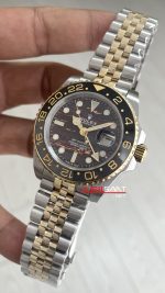 Rolex Tiger Iron Dial Zombie 126713GRNR Jubilee Gmt Master II Two Tone Gold 40 mm Replika Saat