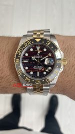 Rolex Tiger Iron Dial Zombie 126713GRNR Jubilee Gmt Master II Two Tone Gold 40 mm Replika Saat