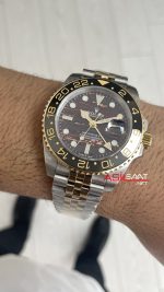 Rolex Tiger Iron Dial Zombie 126713GRNR Jubilee Gmt Master II Two Tone Gold 40 mm Replika Saat