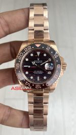 Rolex Tiger Iron Dial Chocolate 126715CHNR Gmt Master II Oyster 40mm Everosegold Replika Saat