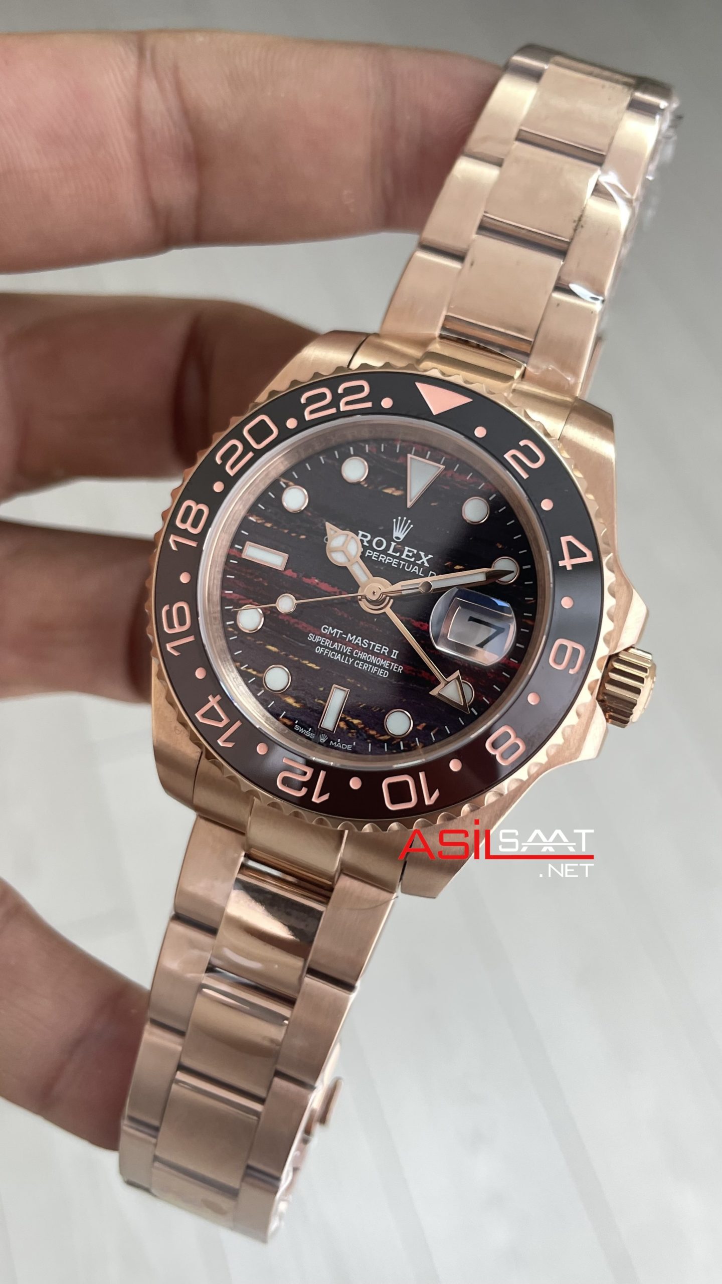 Rolex Tiger Iron Dial Chocolate 126715CHNR Gmt Master II Oyster
