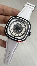 SevenFriday Beyaz T Serisi T1/05 White PVD 45mm Replika Saat
